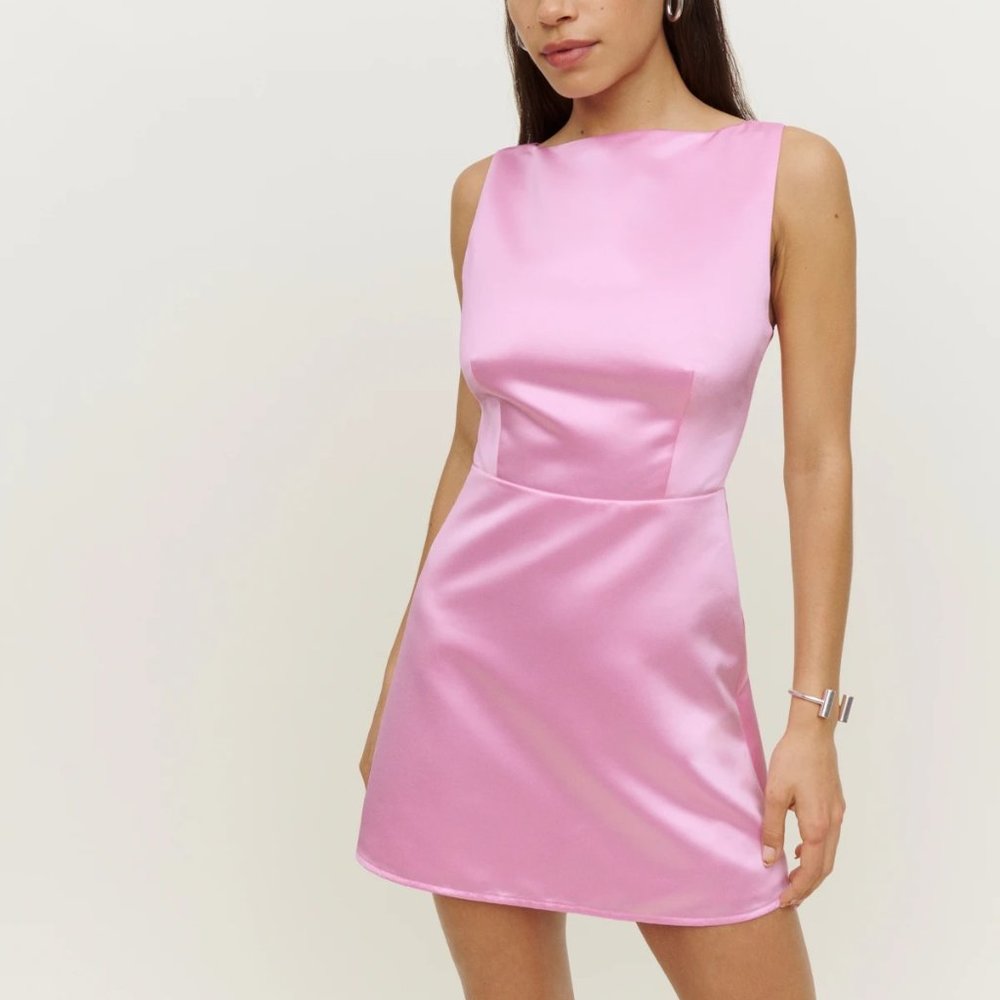 The Reformation Zenni Dress Light Pink
